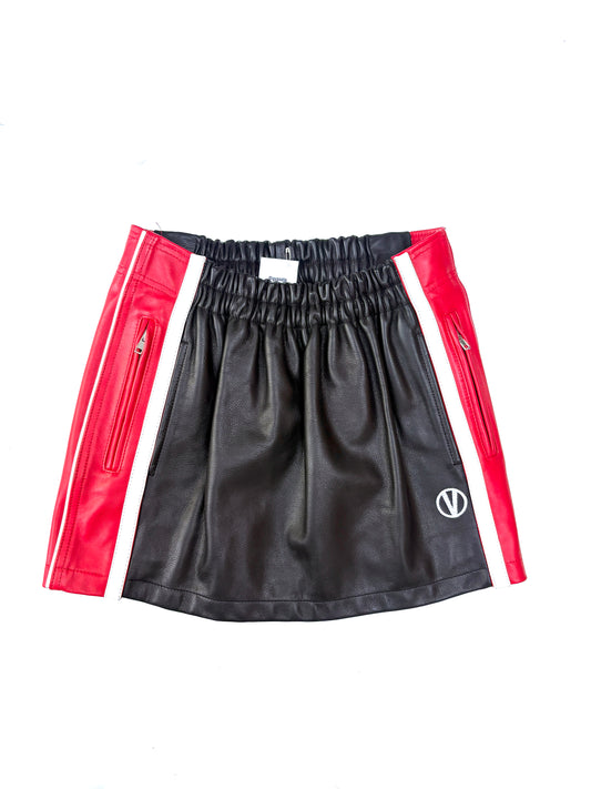 Vetements Leather Tracksuit Skirt