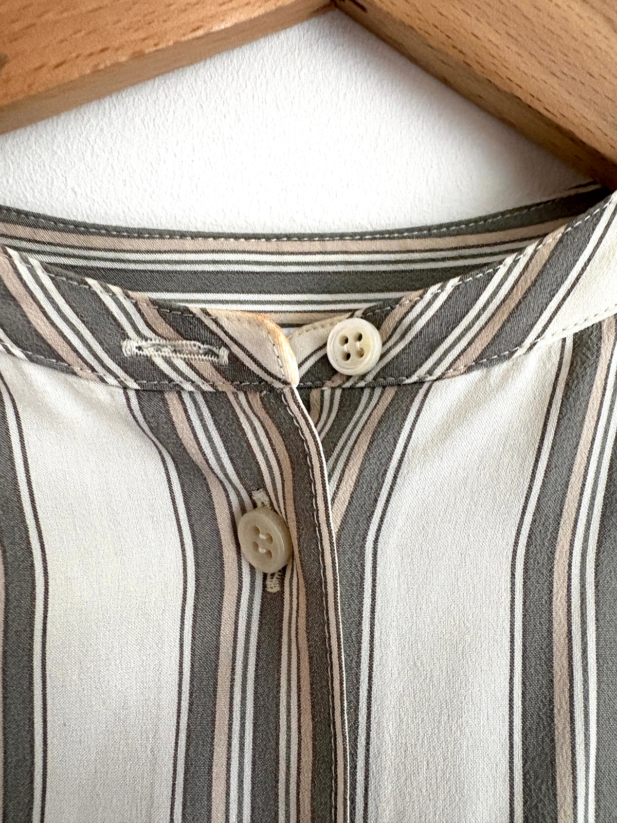Loro Piana Silk Striped Shirt UK 10