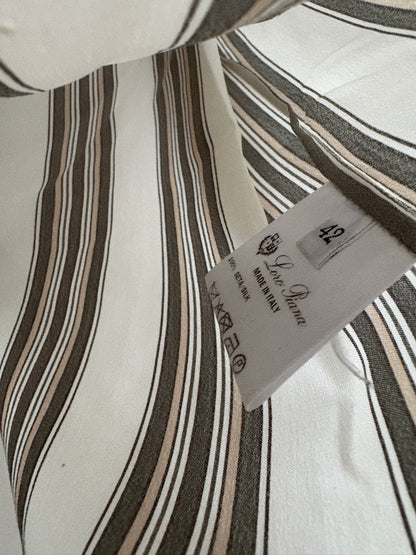 Loro Piana Silk Striped Shirt UK 10