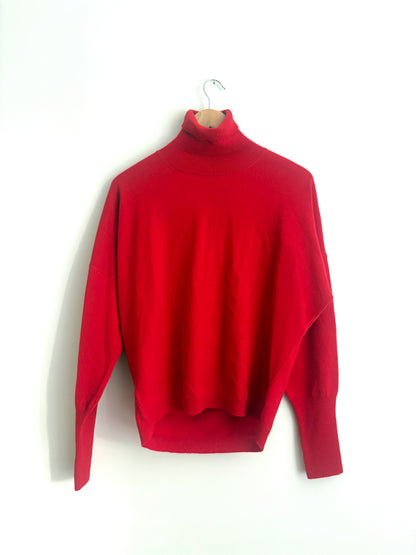 Zeynep Arçay Red Backless Wool-Cashmere Sweater S