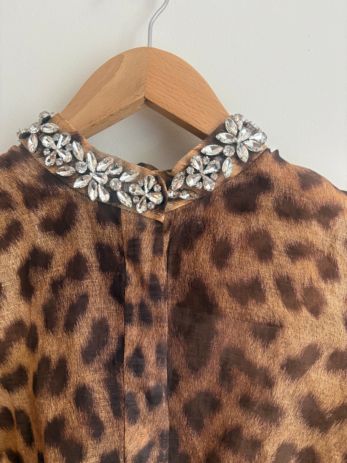 Zimmerman Multi Linen Silk Embellished Organza Shirt UK 12