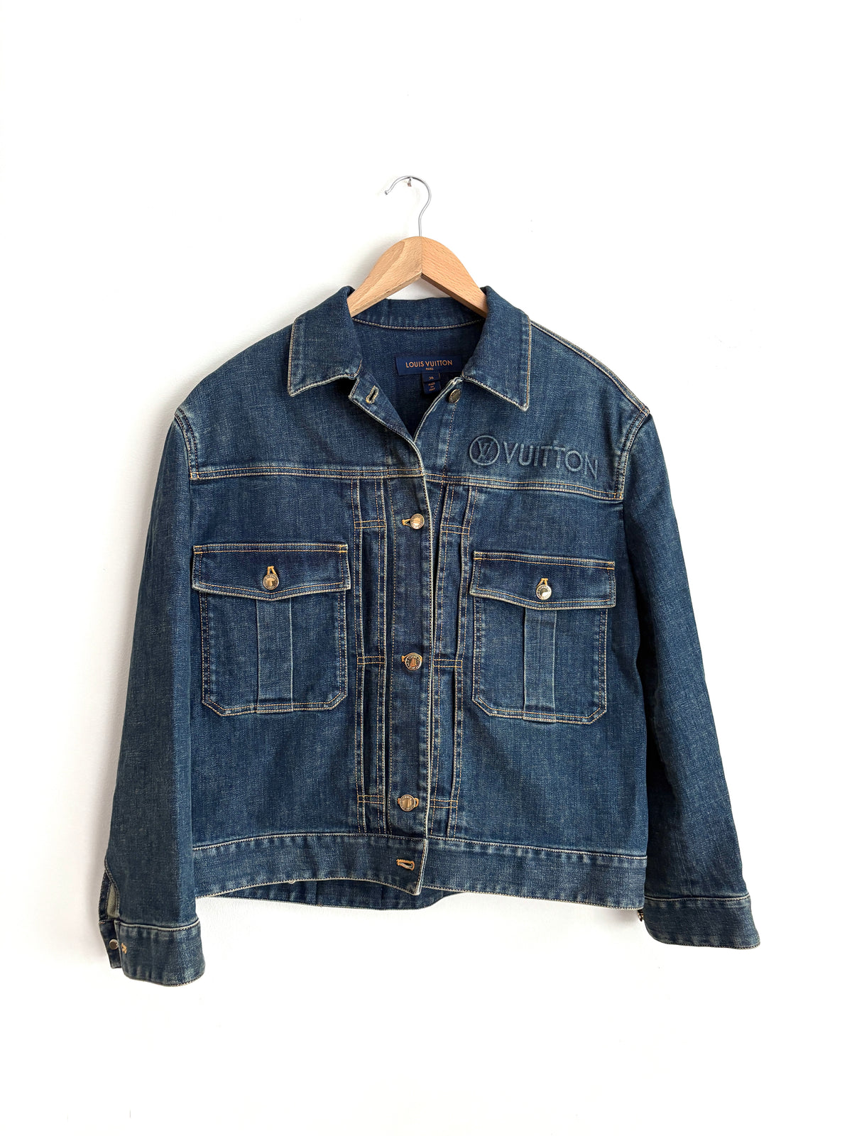 Louis Vuitton Logo Denim Trucker Jacket