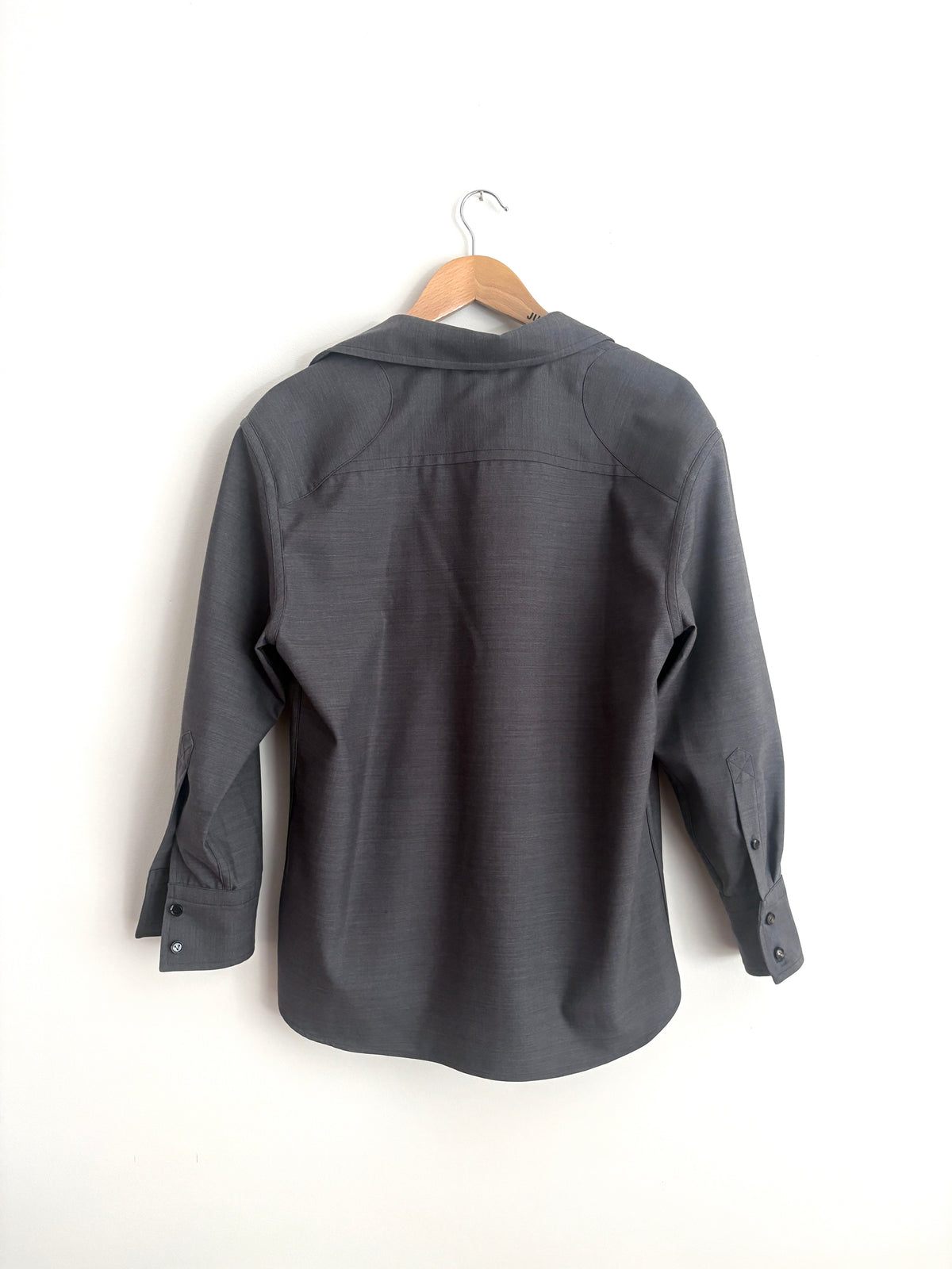 Bottega Venetta Dark Grey Long Sleeve Shirt UK 10