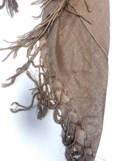 Bruno Cucinelli Frayed Cashmere Silk Lurex Scarf