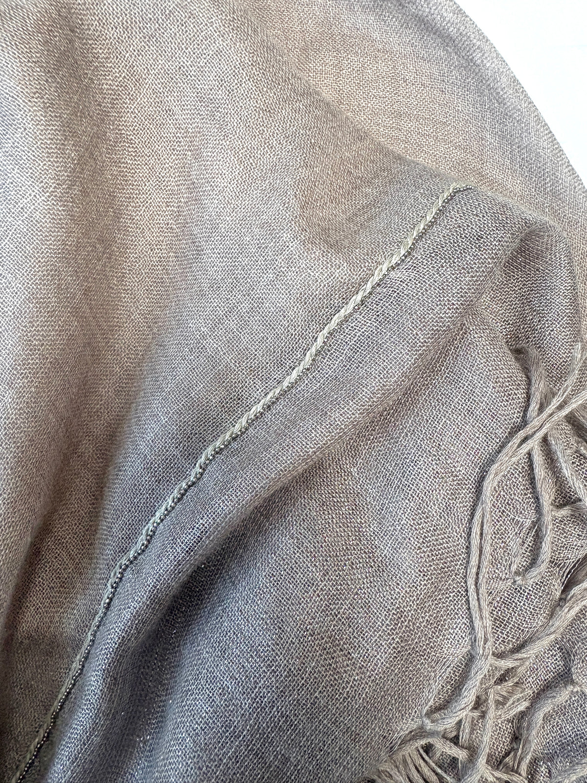 Bruno Cucinelli Frayed Cashmere Silk Lurex Scarf