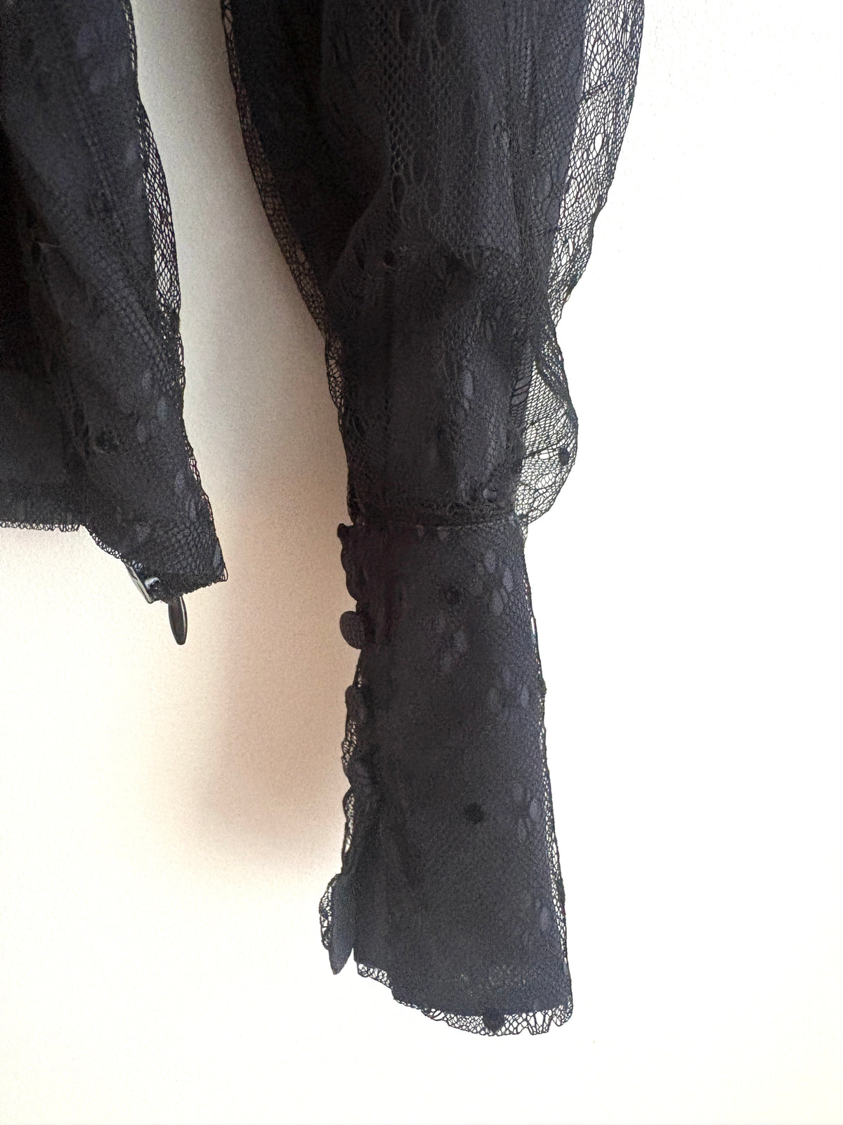 Vintage La Perla Lace Pussy Bow Blouse UK 12