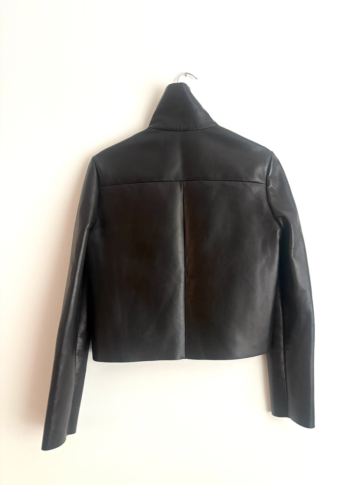 Celine Phoebe Philo Black Leather Biker Jacket UK 10