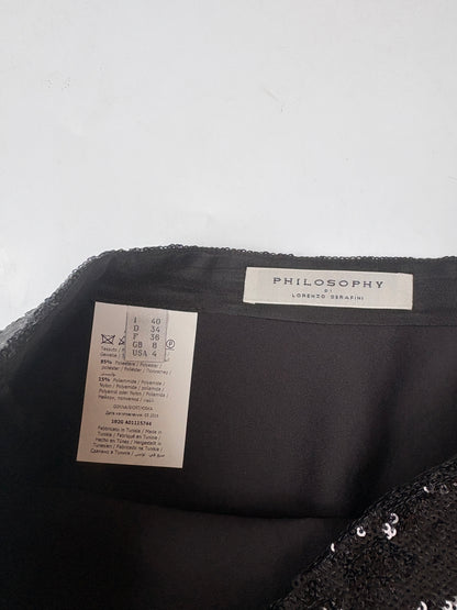 Philosophy Di Lorenzo Serafini Sequin and Lace Skirt UK 8