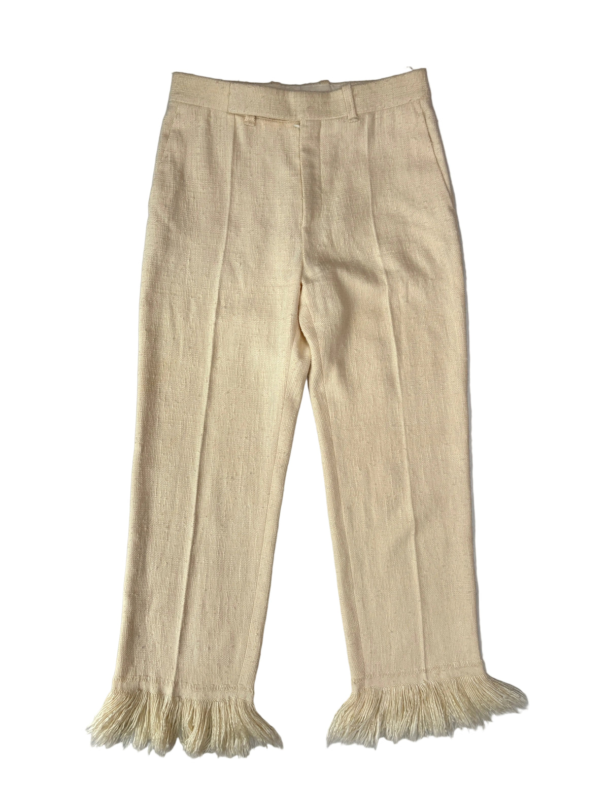 Chloe Silk textured frayed Trousers