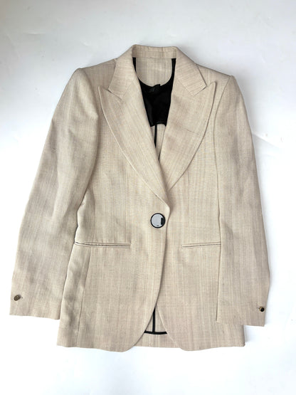 Petar Petrov 2 Piece Beige Suit UK 8