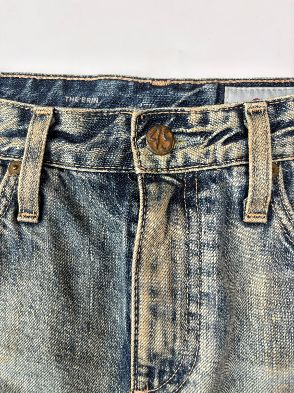 AG Adriano Goldschmied 'the Erin' Distressed denim Pencil Skirt 27R
