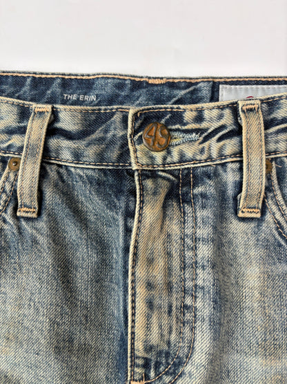 AG Adriano Goldschmied 'the Erin' Distressed denim Pencil Skirt 27R