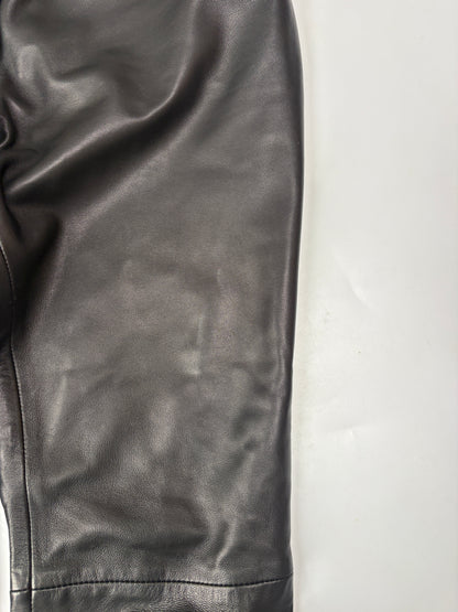 Balmain Leather Trousers UK 10