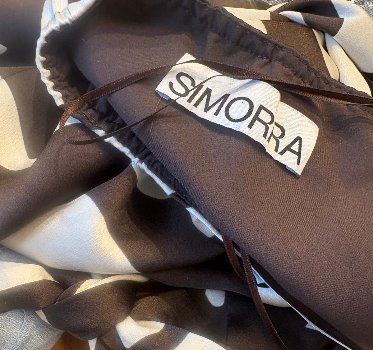 Simorra Brown Leaf Halterneck Dress UK 8