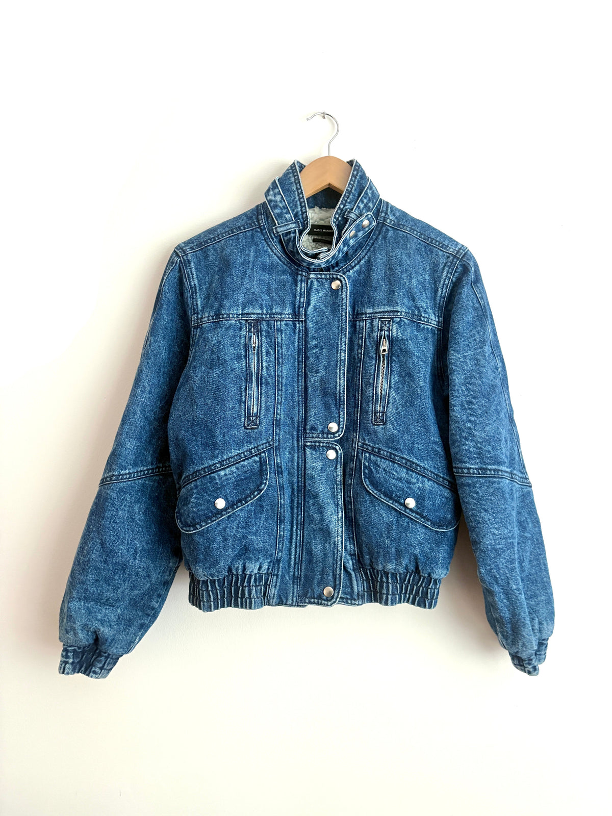 Isabel Marant Vlasta Denim Fleece Jacket 8