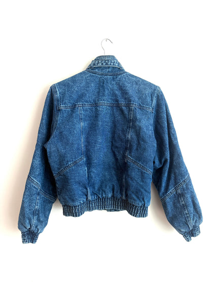 Isabel Marant Vlasta Denim Fleece Jacket UK 10