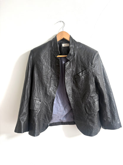 Zadig & Voltaire Veryn Crinkle Leather Jacket