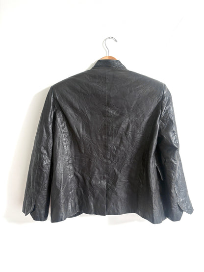 Zadig & Voltaire Crinkle Leather Blazer UK 8