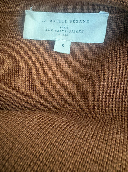 Sézane Betty Brown Cardigan S