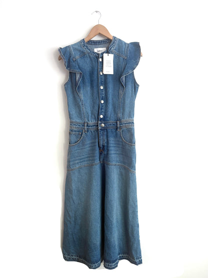 Ba&sh Vayea Denim Frill Dress S