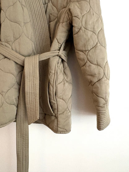 Rails Monterey Quilted Wrap Jacket in Washed Olive S