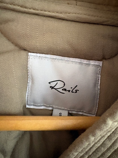 Rails Monterey Quilted Wrap Jacket in Washed Olive S