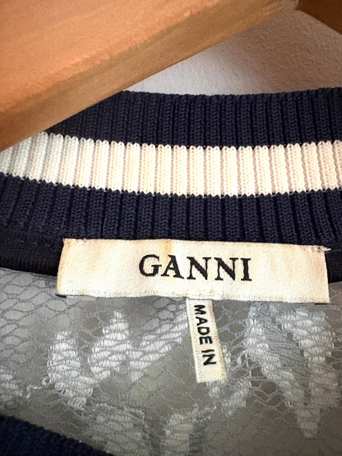 Ganni Floral Lace Top S