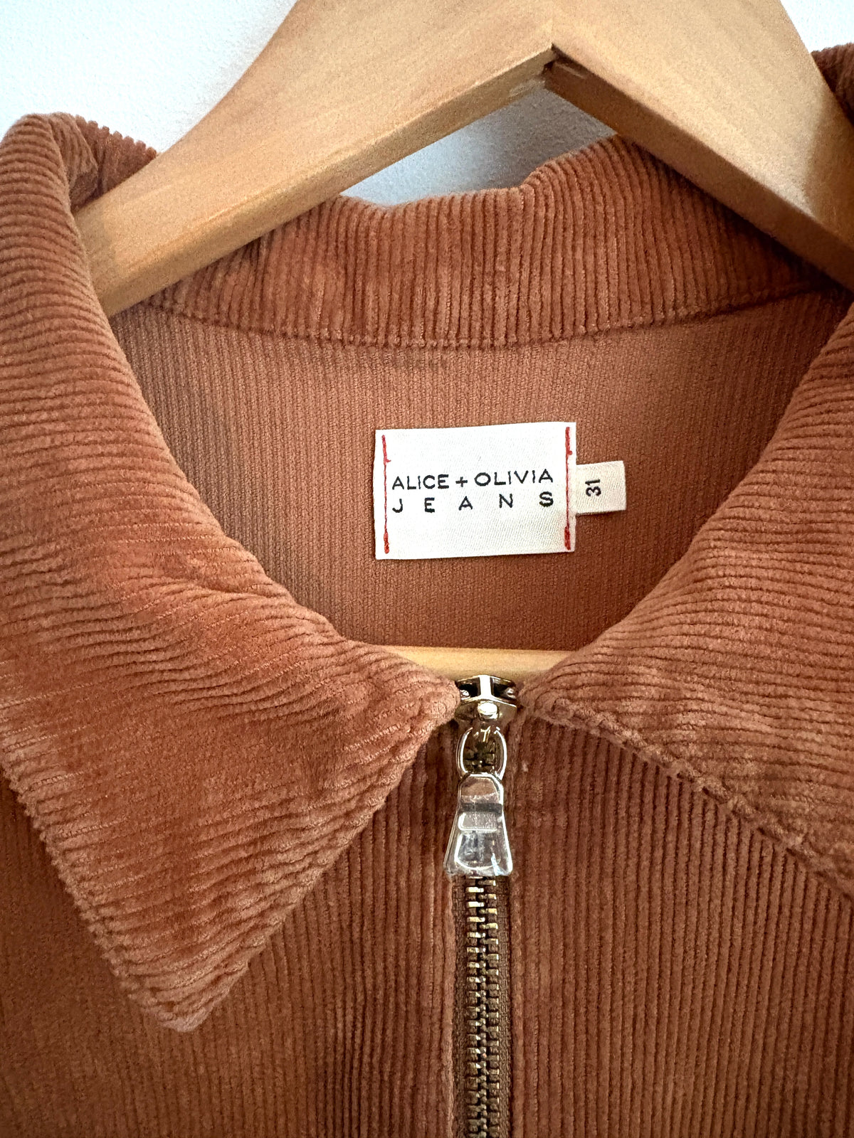 Alice+Olivia Jeans Corduroy Jumpsuit 31"