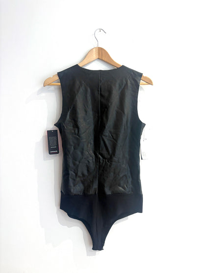 New With Tags Commando Faux Leather Bodysuit L