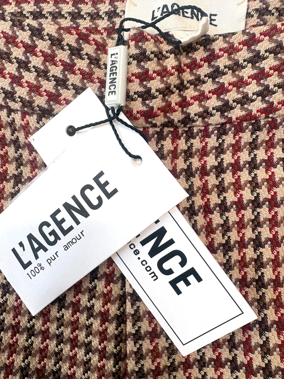 New With Tags L'Agence Check Trousers UK 14