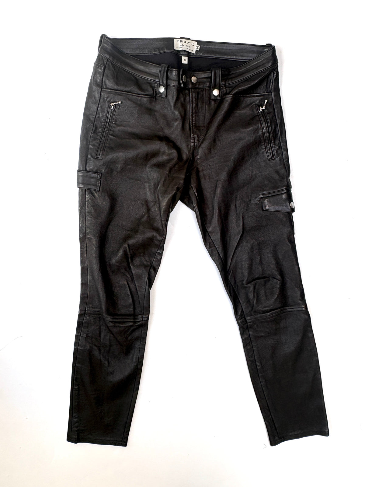 Frame Atelier Leather Trousers 31"