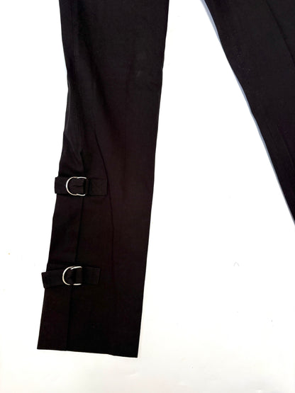 Helmut Lang Flared Buckle Trousers UK 14