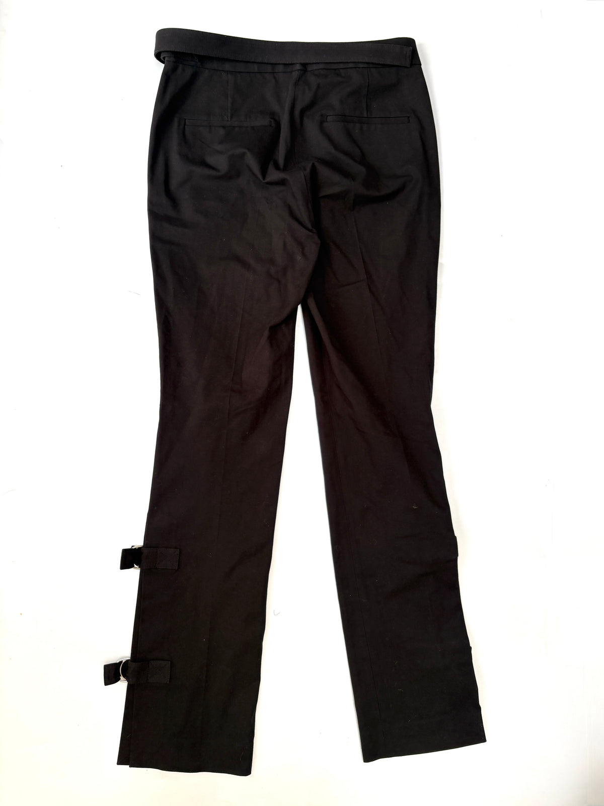 Helmut Lang Flared Buckle Trousers UK 14