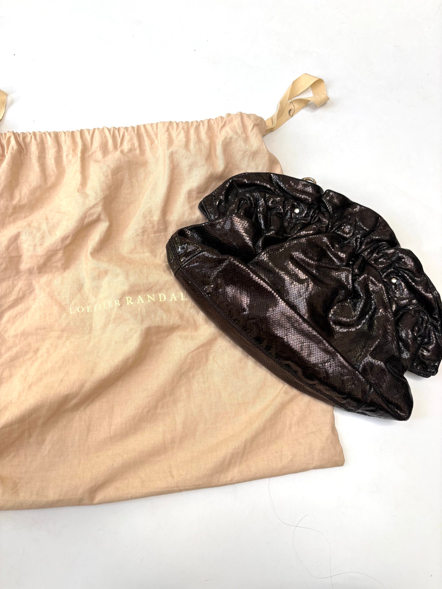 Loeffler Randall Metallic Ruched Evening Bag