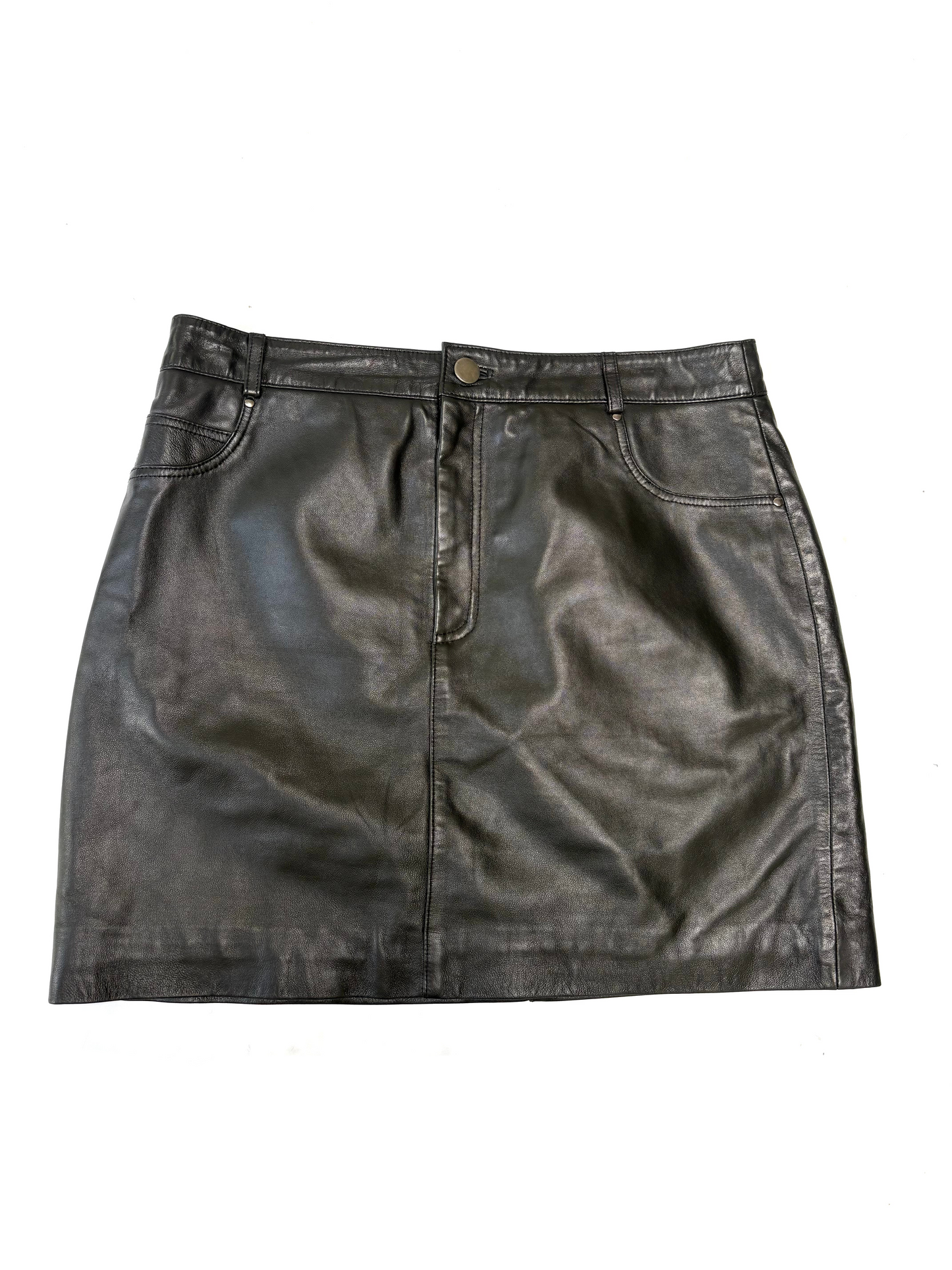 Walter Baker Leather Mini Skirt