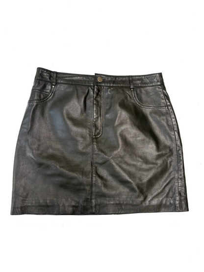 Walter Baker Leather Mini Skirt