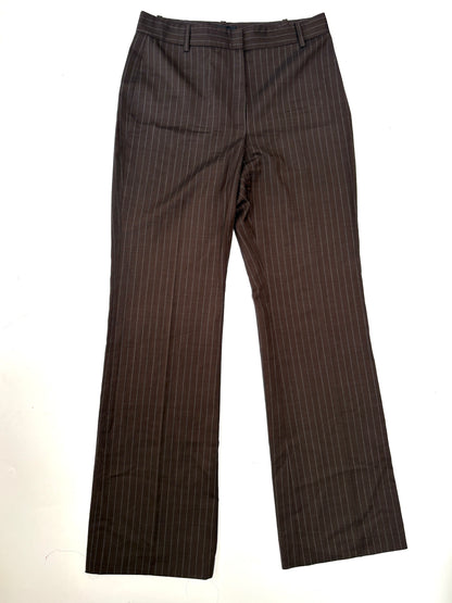 Nili Lotan Brown Pin Stripe Suit UK 16