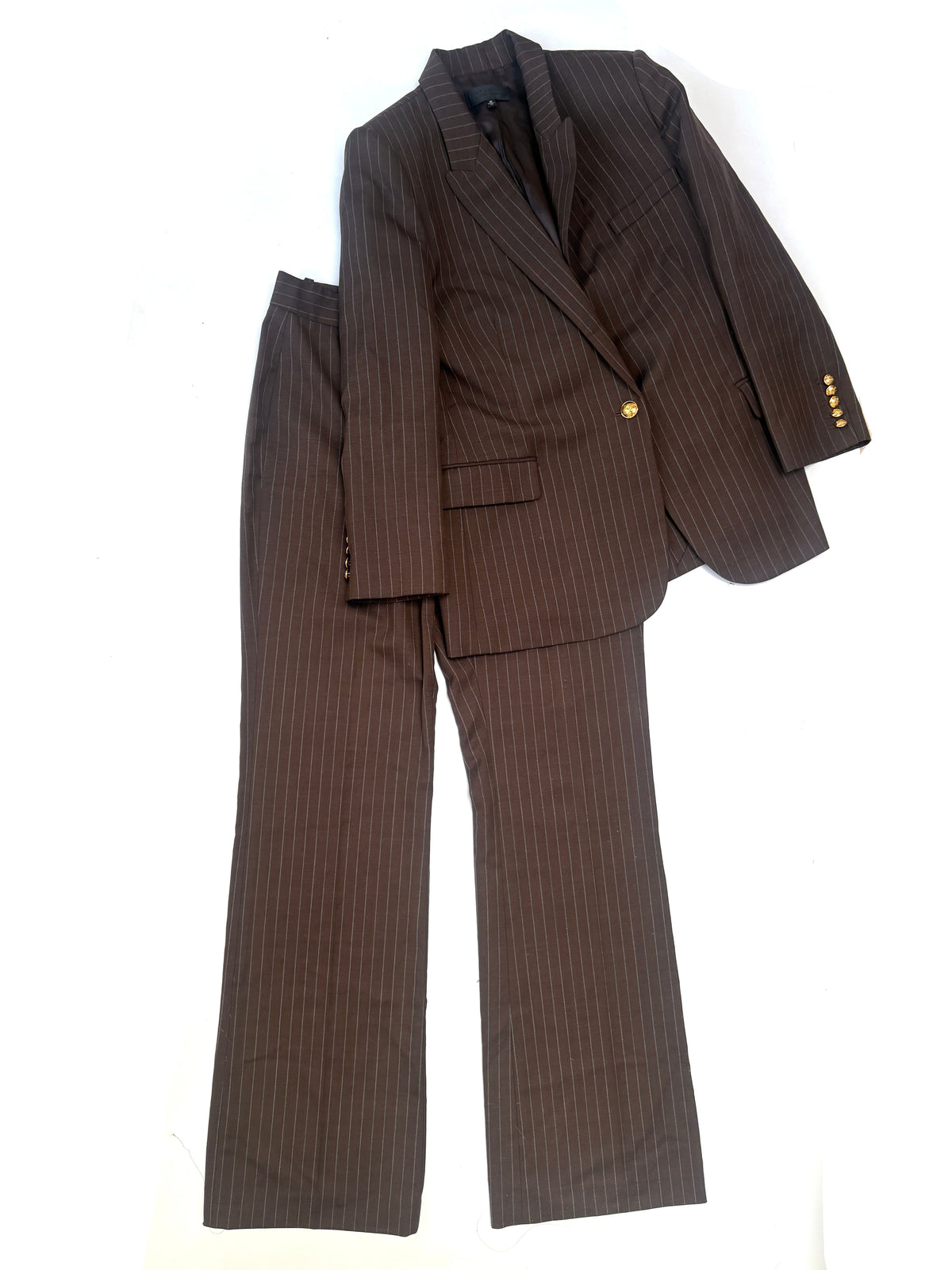 Nilli Lotan Brown Pin Stripe Suit