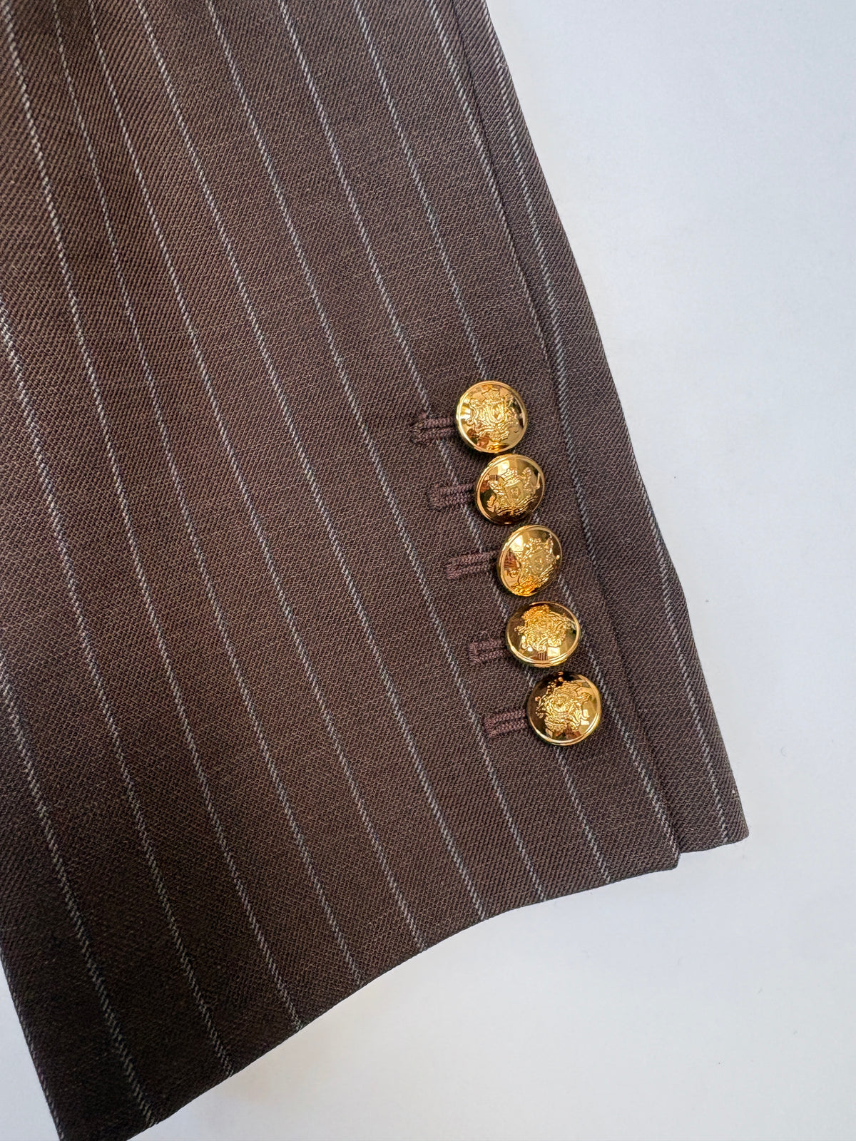 Nili Lotan Brown Pin Stripe Suit UK 16