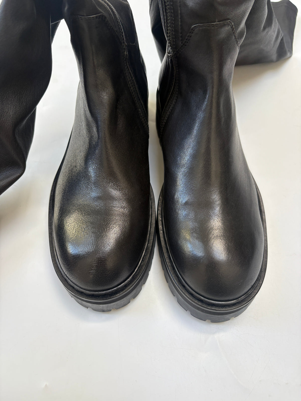 Ann Demeulemeester Stretch Leather Nero Boots UK 6