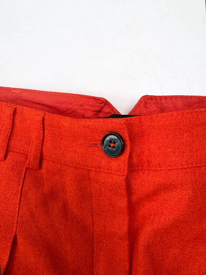 ME+EM Orange Pleated Wide Leg Trousers UK 14