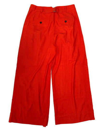 ME+EM Orange Pleated Wide Leg Trousers UK 14