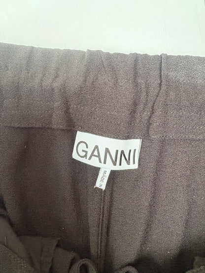 Ganni Crepe Black Trousers UK 12