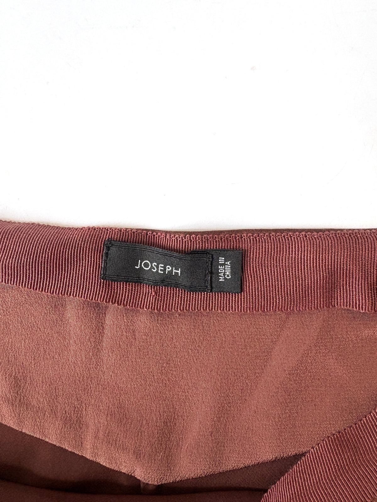 Joseph Silk Brown Knee Length Skirt UK 16