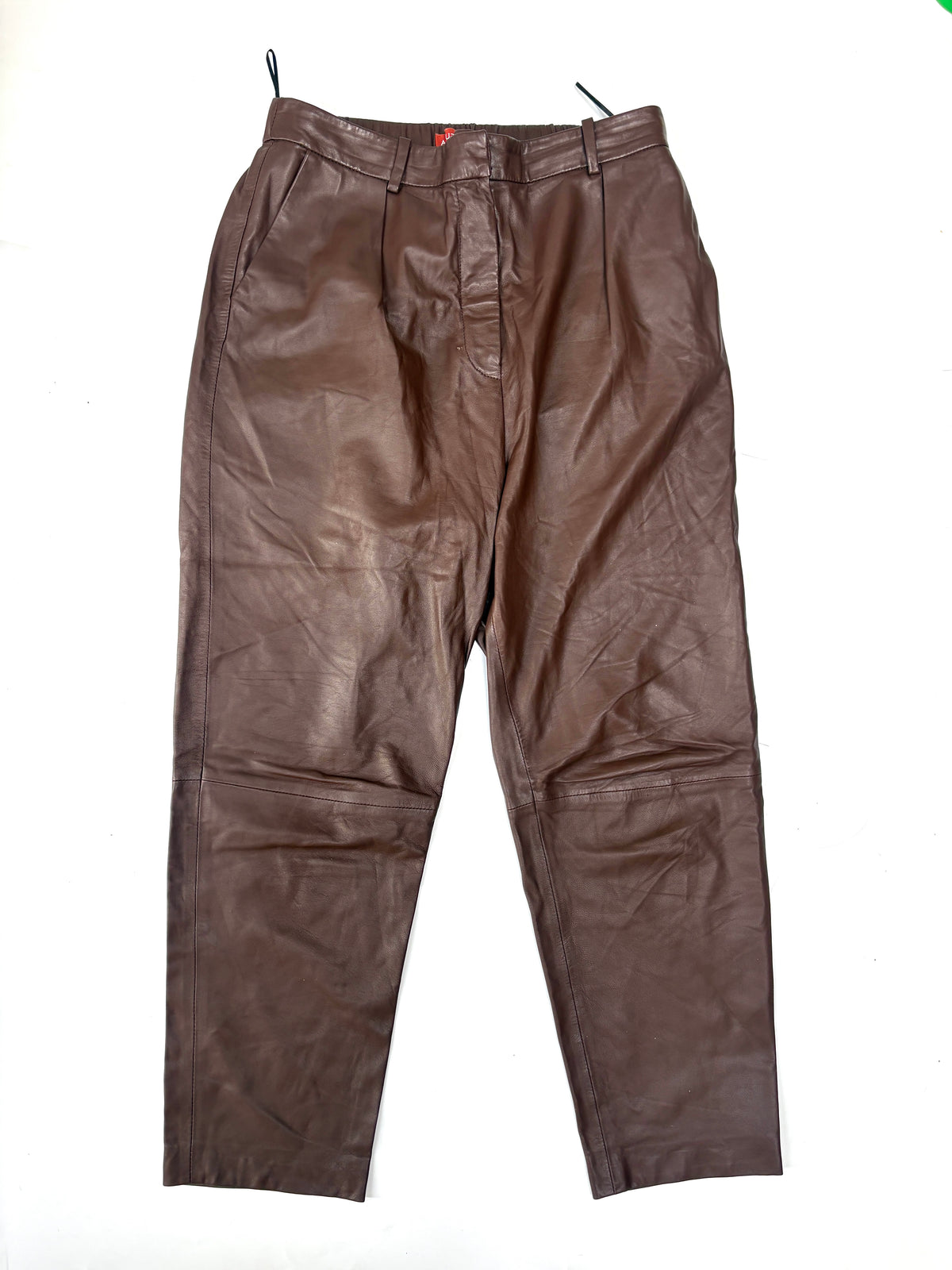 Altuzarra Brown Leather Joggers