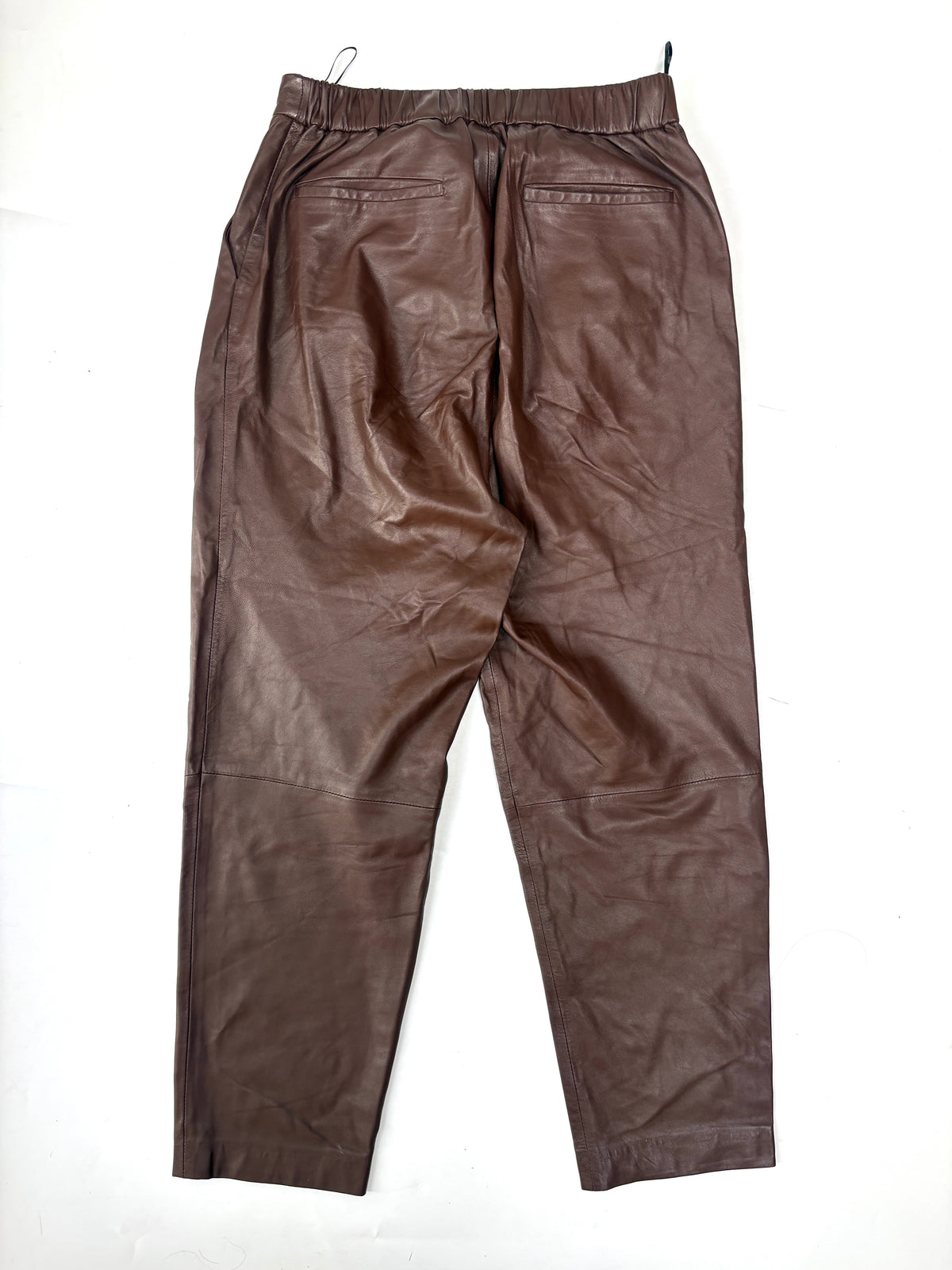 Altuzarra Brown Leather Trousers UK 14