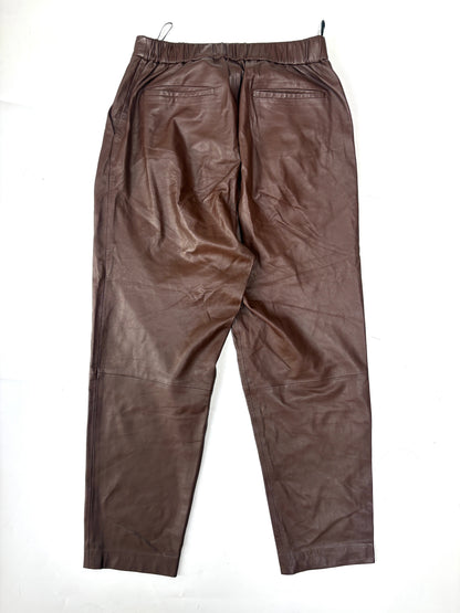 Altuzarra Brown Leather Trousers UK 14