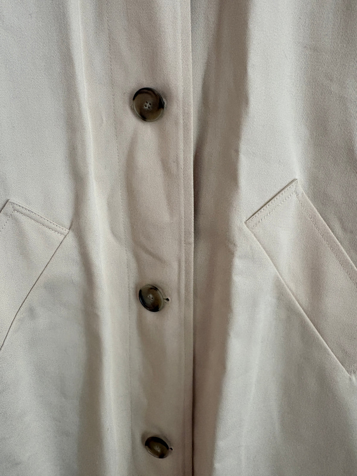 Sézane Beige Button Front Trench Coat UK 8