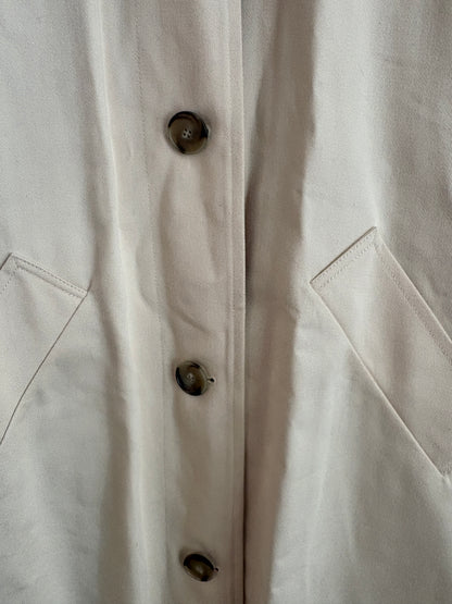 Sézane Beige Button Front Trench Coat UK 8