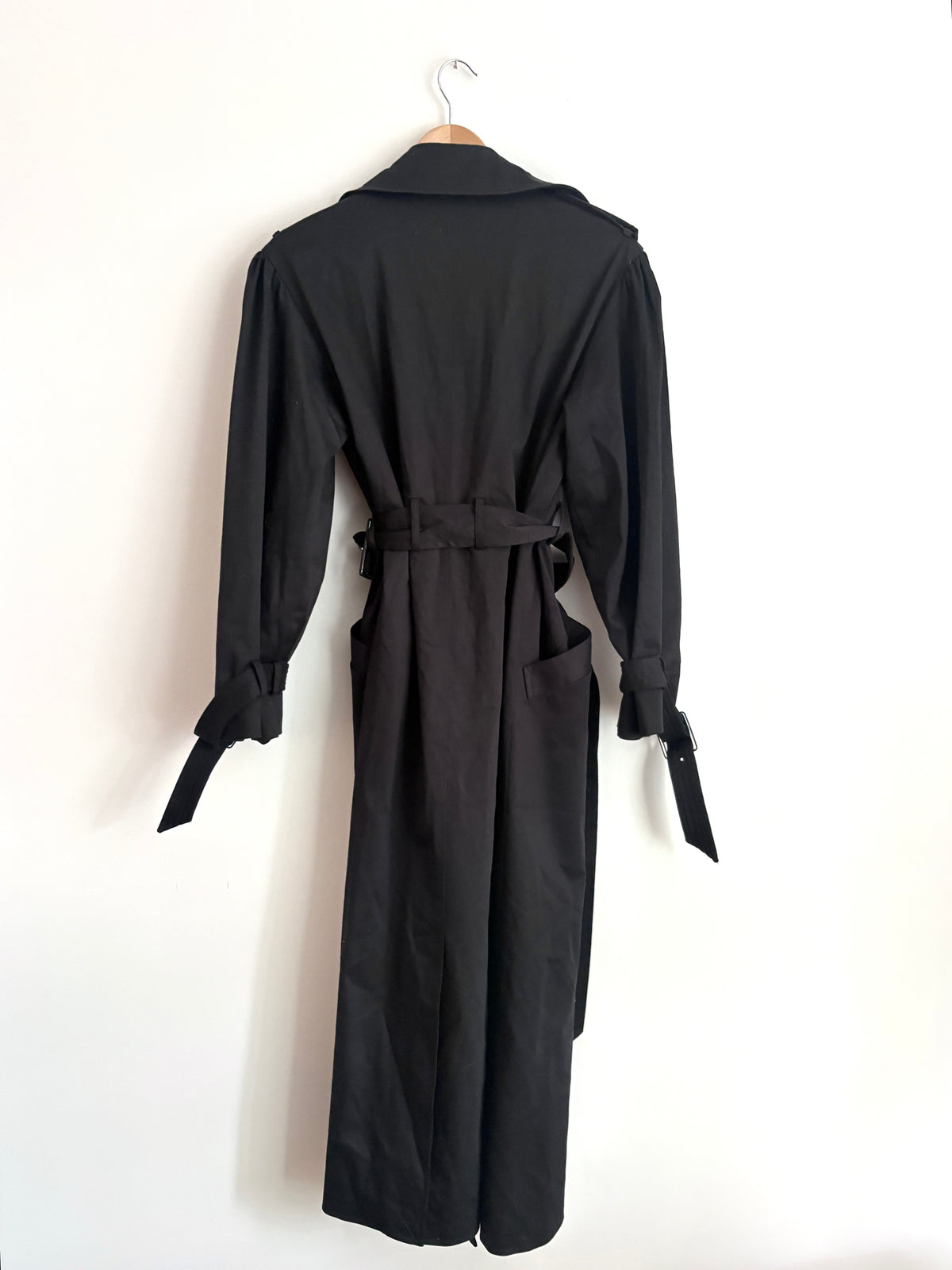 New With Tags Aligne Black Trench Coat UK 8